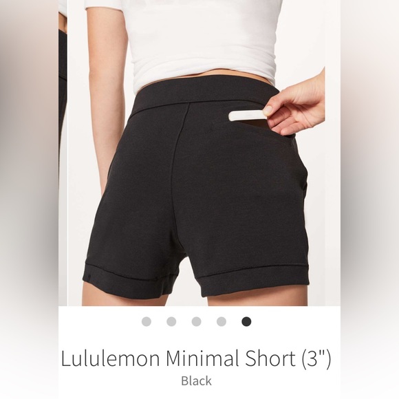 Lululemon Minimal Short 3” blk sz 4 - Picture 6 of 6